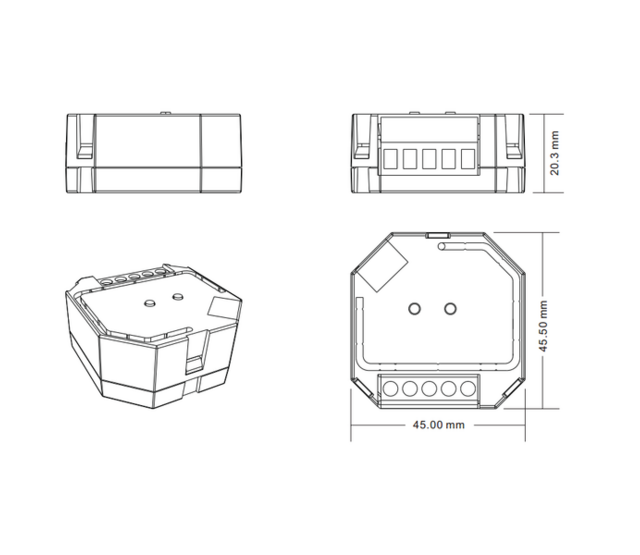 Zigbee-kompatibler drahtloser LED-Dimmer für LED-Streifen – Fase LED Dimmer ZIGBEE9109 – Steuerung per App, max. 150W, 12-24V DC, dimmbar, für smarte Beleuchtungslösungen Zigbee-kompatibler drahtloser LED-Dimmer für LED-Streifen – Fase LED Dimmer ZIGBEE9109 – Steuerung per App, max. 150W, 12-24V DC, dimmbar, für smarte Beleuchtungslösungen