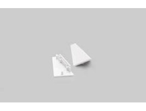 Weiße Endkappe für LED Eckprofil C14WEISS ohne Kabeldurchführung