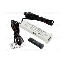 Infrarot LED-Schalter für einfarbige LED-Streifen – WUN-SO1-IR Weiß | Kompatibel mit 12V/24V DC, 6A Max. | IR-Fernbedienung, Ein/Aus-Dimmer | Ideal für Innen- und Außenbeleuchtung