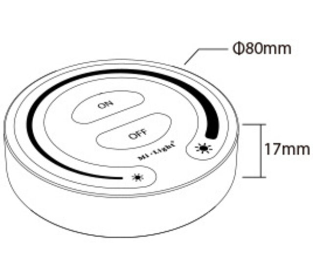 Drahtloser LED-Wanddimmer für farbige LED-Streifen - FUT087 - 12-24V, 4A, 96W, Touch-Bedienung, kompatibel mit RGB/RGBW-LEDs, inkl. Fernbedienung