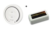 Drahtloses Dimmer-Set mit Aufputz-Wanddimmer – Milight FUT087 Fernbedienung + Controller für LED-Streifen und RGBW-Lampen, 2,4 GHz Funk, max. 1000 W, kompatibel mit Smart-Home-Systemen