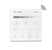 4-Zonen Helligkeits-Dimm-Smartpanel-Fernbedienung B1 Mi-Light 2.0 – Steuerung für LED-Streifen & RGBW-Lampen, 2,4 GHz Funk, kompatibel mit Smart Home, 12-24V, 255 Stufen Dimmen, deutsche Bedienungsanleitung