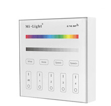 LED Streifen RGB/RGBW/RGBWW Wanddimmer draadlos 4-Zonen – B3 | 24V/12V, 144W max, App-Steuerung, Touch-Bedienung, Smart Home-fähig, dimmbar, 2,4 GHz Funktechnologie