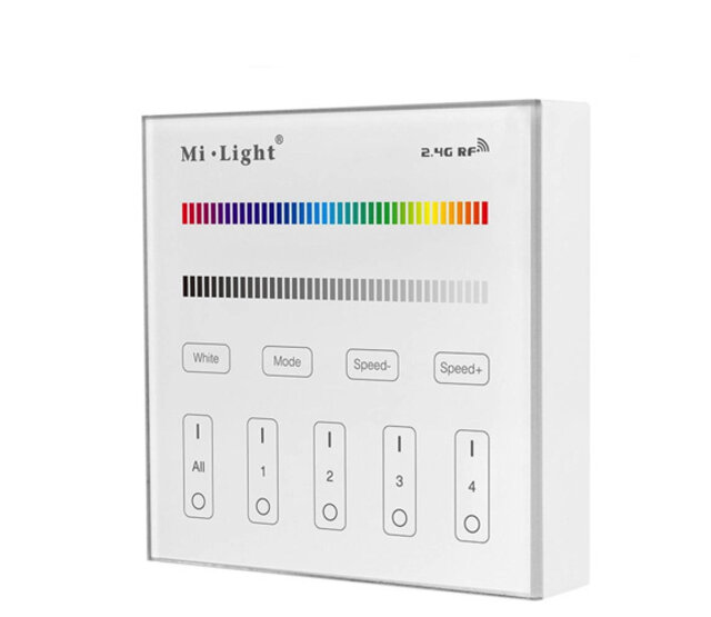 LED Streifen RGB/RGBW/RGBWW Wanddimmer draadlos 4-Zonen – B3 | 24V/12V, 144W max, App-Steuerung, Touch-Bedienung, Smart Home-fähig, dimmbar, 2,4 GHz Funktechnologie LED Streifen RGB/RGBW/RGBWW Wanddimmer draadlos 4-Zonen – B3 | 24V/12V, 144W max, App-Steuerung, Touch-Bedienung, Smart Home-fähig, dimmbar, 2,4 GHz Funktechnologie
