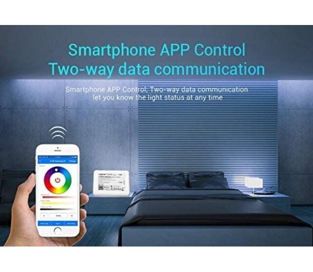 Google Home-kompatibles WLAN LED-Modul – MiBoxer WLAN Controller für LED-Streifen, RGB & RGBW, 12V/24V, 5A, dimmbar, App-Steuerung, Smart Home Integration, 2,4 GHz WLAN