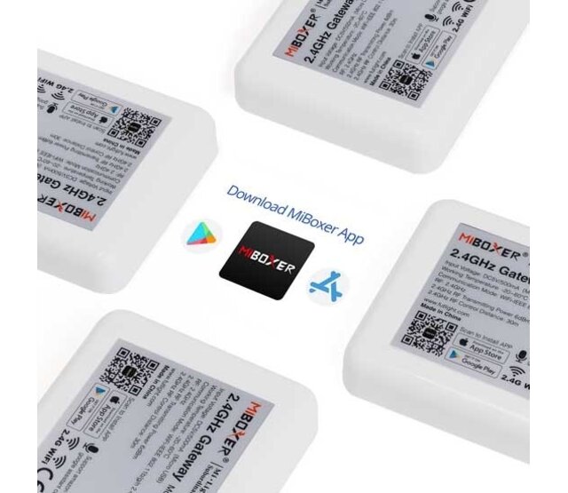 Google Home-kompatibles WLAN LED-Modul – MiBoxer WLAN Controller für LED-Streifen, RGB & RGBW, 12V/24V, 5A, dimmbar, App-Steuerung, Smart Home Integration, 2,4 GHz WLAN