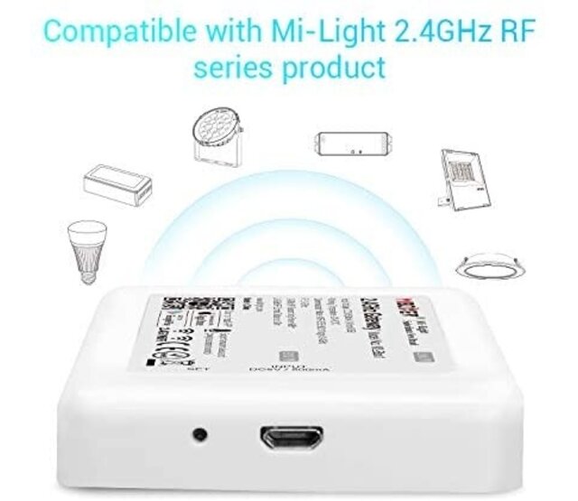 Google Home-kompatibles WLAN LED-Modul – MiBoxer WLAN Controller für LED-Streifen, RGB & RGBW, 12V/24V, 5A, dimmbar, App-Steuerung, Smart Home Integration, 2,4 GHz WLAN