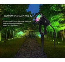 Mi-Light 6W RGBCCT LED Gartenstrahler 220V mit Farb- und Dual-Weiß-Technologie, dimmbar, IP20, für Außenbeleuchtung und Garten