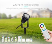 Mi-Light 6W RGBCCT LED Gartenstrahler 220V mit Farb- und Dual-Weiß-Technologie, dimmbar, IP20, für Außenbeleuchtung und Garten