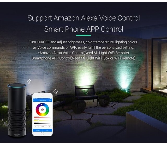 MiLight WiFi LED Gartenstrahler mit RGBCCT Farben – 6W, RGB + Weißtonsteuerung, IP65 wasserdicht, 12V/24V kompatibel, dimmbar, smart Home-fähig, Außenbeleuchtung MiLight WiFi LED Gartenstrahler mit RGBCCT Farben – 6W, RGB + Weißtonsteuerung, IP65 wasserdicht, 12V/24V kompatibel, dimmbar, smart Home-fähig, Außenbeleuchtung