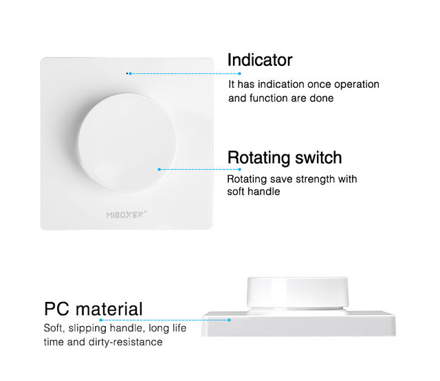 MiBoxer draadloser LED Wanddimmer K1 – Funk-Wanddimmer für LED Streifen, 24V/12V, 144W max., Touch-Bedienung, kompatibel mit Smart-Home-Systemen, einfache Montage, inkl. Fernbedienung MiBoxer draadloser LED Wanddimmer K1 – Funk-Wanddimmer für LED Streifen, 24V/12V, 144W max., Touch-Bedienung, kompatibel mit Smart-Home-Systemen, einfache Montage, inkl. Fernbedienung