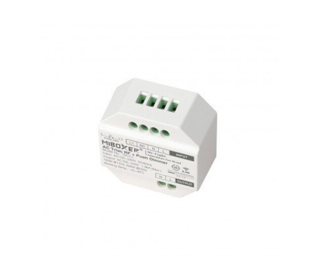 Kabelloser Phasenabschnitt-Dimmer TRI-C1WR für LED-Streifen – 12-24V DC, 6A, 72W, PWM-Steuerung, kompatibel mit 2,4 GHz RF-Fernbedienung, dimmbare LED-Beleuchtung