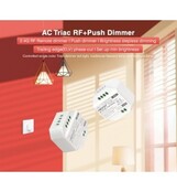 Kabelloser Phasenabschnitt-Dimmer TRI-C1WR für LED-Streifen – 12-24V DC, 6A, 72W, PWM-Steuerung, kompatibel mit 2,4 GHz RF-Fernbedienung, dimmbare LED-Beleuchtung