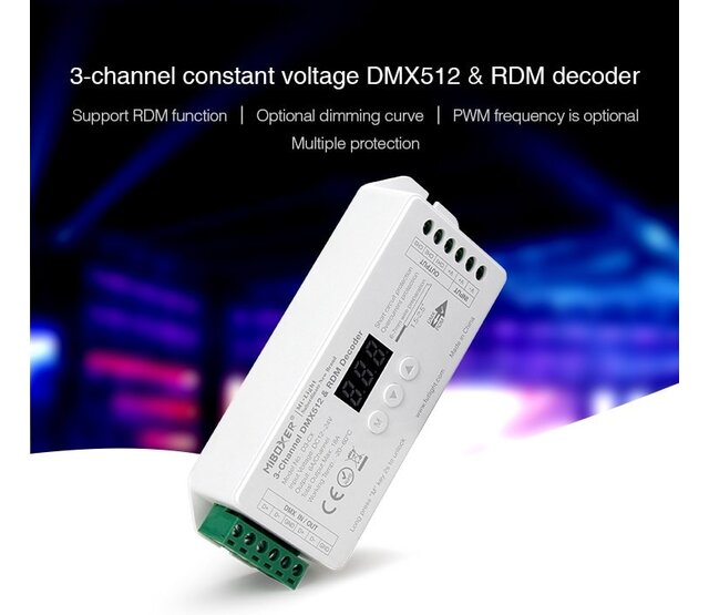 MiBOXER D3-CX DMX-Controller 512 Kanäle, 3-Kanal-Modus, 12-24V DC für LED-Streifen, RGB-LEDs & Beleuchtung, kompatibel mit DMX512-Protokoll, ideal für professionelle Lichtsteuerung MiBOXER D3-CX DMX-Controller 512 Kanäle, 3-Kanal-Modus, 12-24V DC für LED-Streifen, RGB-LEDs & Beleuchtung, kompatibel mit DMX512-Protokoll, ideal für professionelle Lichtsteuerung