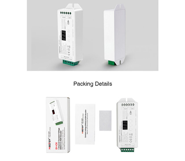 MiBOXER D4-CX DMX Controller 512 Kanäle, 4-Kanal Konstantspannung, 12-24V DC, Steuerung für RGBW LED-Streifen, DMX512 & RDM kompatibel, professionelle Lichtsteuerung