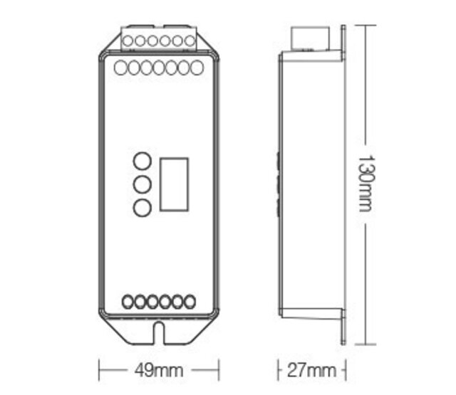 MiBOXER D5-CX DMX Controller 512, 5-Kanalig, 12-24V DC, Steuerung für LED-Streifen, RGBW-LEDs & DMX-Geräte, kompatibel mit 512 Kanälen, ideal für Lichtshows & Veranstaltungen