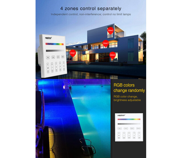 DMX RGB LED Streifen Dimmer - DMX 512 & Draadlos MIBOXER X3 - Präzise Steuerung für LED-Beleuchtung, 230V, 12/24V, 6A, 144W, Einfache Installation, Kompatibel mit LED-Streifen & Leuchten DMX RGB LED Streifen Dimmer - DMX 512 & Draadlos MIBOXER X3 - Präzise Steuerung für LED-Beleuchtung, 230V, 12/24V, 6A, 144W, Einfache Installation, Kompatibel mit LED-Streifen & Leuchten