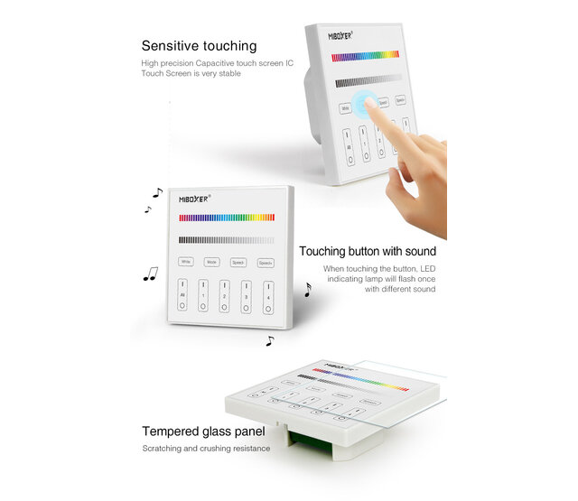 DMX RGB LED Streifen Dimmer - DMX 512 & Draadlos MIBOXER X3 - Präzise Steuerung für LED-Beleuchtung, 230V, 12/24V, 6A, 144W, Einfache Installation, Kompatibel mit LED-Streifen & Leuchten DMX RGB LED Streifen Dimmer - DMX 512 & Draadlos MIBOXER X3 - Präzise Steuerung für LED-Beleuchtung, 230V, 12/24V, 6A, 144W, Einfache Installation, Kompatibel mit LED-Streifen & Leuchten