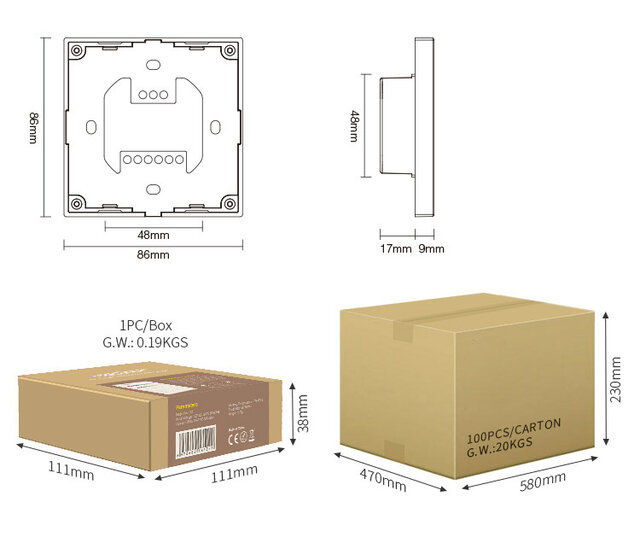 DMX RGBWW LED Wanddimmer – DMX 512 & Draadlos MIBOXER X4 – Steuerung für LED Streifen, 5-Kanal, 24V/12V, 4A pro Kanal, Touchscreen, App-Kontrolle, kompatibel mit DALI, KNX, 0-10V DMX RGBWW LED Wanddimmer – DMX 512 & Draadlos MIBOXER X4 – Steuerung für LED Streifen, 5-Kanal, 24V/12V, 4A pro Kanal, Touchscreen, App-Kontrolle, kompatibel mit DALI, KNX, 0-10V