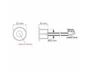 Einbau-LED Touch-Dimmer WDS5 ALU für einfarbige LED-Streifen – 12–24V DC, max. 60W, Aluminiumgehäuse, präzise Helligkeitsregelung, einfache Montage, kompakt 60 x 60 mm