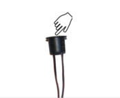 Schwarzer Einbau-LED-Touch-Dimmer WDS5 Schwarz, 12-24V DC, 6A, IP20, 55x55 mm, kompatibel mit monochromen LED-Streifen