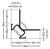 LED-Gipsaußenwinkelprofil mit Abdeckung, 2 Meter Länge, 36,6 mm x 36,6 mm, für LED-Streifen, GIPS24, geeignet für Innen- und Außenbereiche, präzise Kantenführung, lichtdichte Abdeckung, Montagefreundlich LED-Gipsaußenwinkelprofil mit Abdeckung, 2 Meter Länge, 36,6 mm x 36,6 mm, für LED-Streifen, GIPS24, geeignet für Innen- und Außenbereiche, präzise Kantenführung, lichtdichte Abdeckung, Montagefreundlich