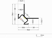 LED-Gipsaußenwinkelprofil mit Abdeckung, 2 Meter Länge, 36,6 mm x 36,6 mm, für LED-Streifen, GIPS24, geeignet für Innen- und Außenbereiche, präzise Kantenführung, lichtdichte Abdeckung, Montagefreundlich LED-Gipsaußenwinkelprofil mit Abdeckung, 2 Meter Länge, 36,6 mm x 36,6 mm, für LED-Streifen, GIPS24, geeignet für Innen- und Außenbereiche, präzise Kantenführung, lichtdichte Abdeckung, Montagefreundlich