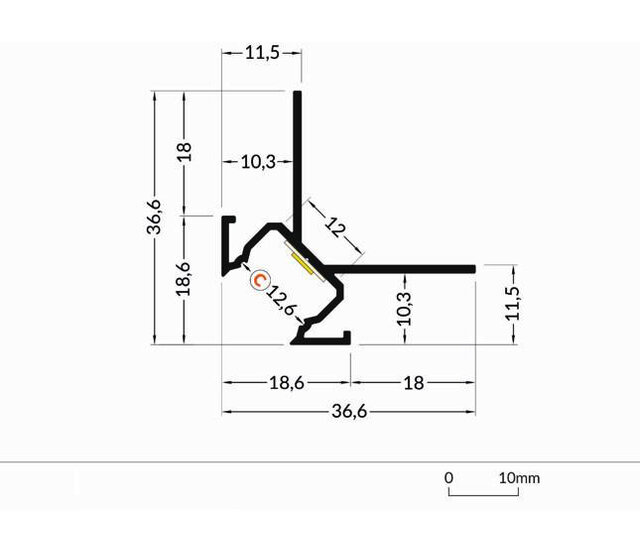 LED-Gipsaußenwinkelprofil mit Abdeckung, 2 Meter Länge, 36,6 mm x 36,6 mm, für LED-Streifen, GIPS24, geeignet für Innen- und Außenbereiche, präzise Kantenführung, lichtdichte Abdeckung, Montagefreundlich LED-Gipsaußenwinkelprofil mit Abdeckung, 2 Meter Länge, 36,6 mm x 36,6 mm, für LED-Streifen, GIPS24, geeignet für Innen- und Außenbereiche, präzise Kantenführung, lichtdichte Abdeckung, Montagefreundlich