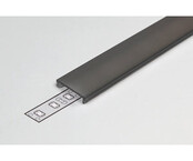 2 Meter LED-Streifen-Abdeckung schwarz, lose – Zwarte LED-Profilabdeckung für Einbau, 09ZWART, 09INBOUW-ZWART, 09INBOUW – Technische Abdeckung für LED-Streifen, 200 cm, schwarz