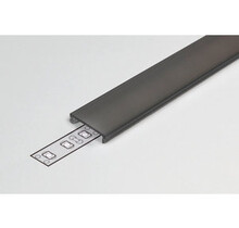 4 Meter schwarzes LED-Aluminiumprofil mit Klick-Abdeckung für LED-Streifen – Schwarz – 09ZWART – Einbauprofil – 4000 mm – Hochwertige Lichtleiste für indirekte Beleuchtung