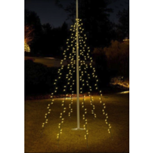 Flaggenmast Beleuchtung 800 cm – 360 LED – Warmweiß – LED Lichterketten Angebot