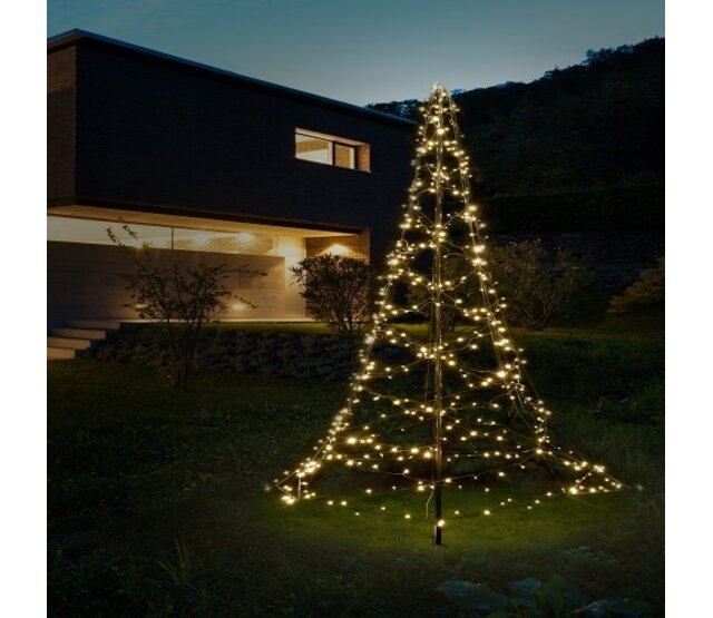 LED-Weihnachtsbaum für Fahnenmast, 4 Meter, 640 LEDs, RGB & Warmweiß, IP65 wasserdicht, 24V, 4-fach Beleuchtung, LUKSUS, Außendekoration, 400 cm, Steuerung per Fernbedienung LED-Weihnachtsbaum für Fahnenmast, 4 Meter, 640 LEDs, RGB & Warmweiß, IP65 wasserdicht, 24V, 4-fach Beleuchtung, LUKSUS, Außendekoration, 400 cm, Steuerung per Fernbedienung