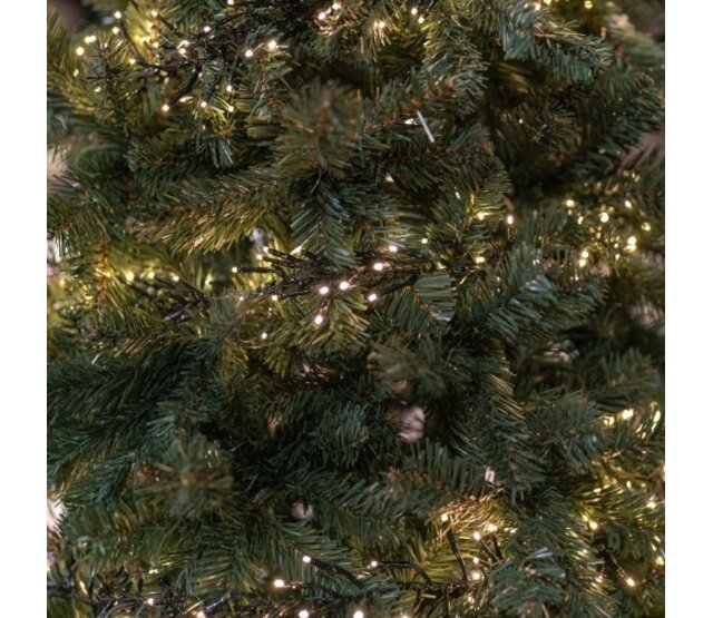 Warmweiße LED-Kerzenlicht-Kette mit 1250 LEDs, 25 Meter, 8 Funktionen, Timer, IP44 für Innen- und Außenbereich – LUKSUS Weihnachtsbeleuchtung