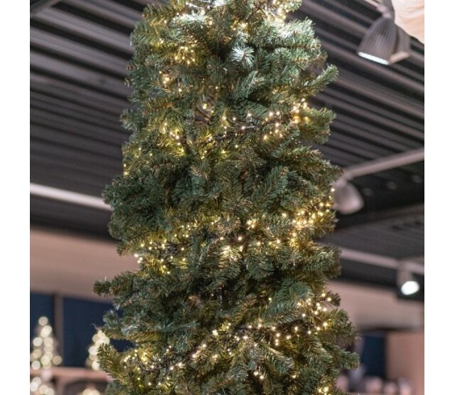 Warmweiße LED-Kerzenlicht-Kette mit 1250 LEDs, 25 Meter, 8 Funktionen, Timer, IP44 für Innen- und Außenbereich – LUKSUS Weihnachtsbeleuchtung