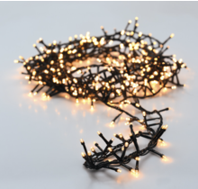 Starter-Set – 6 m LED Cluster-Lichterkette, 200 LEDs, extra warmweiß (2700K), 24V, IP44, BASIC – Weihnachtsbeleuchtung für Innen- und Außenbereich
