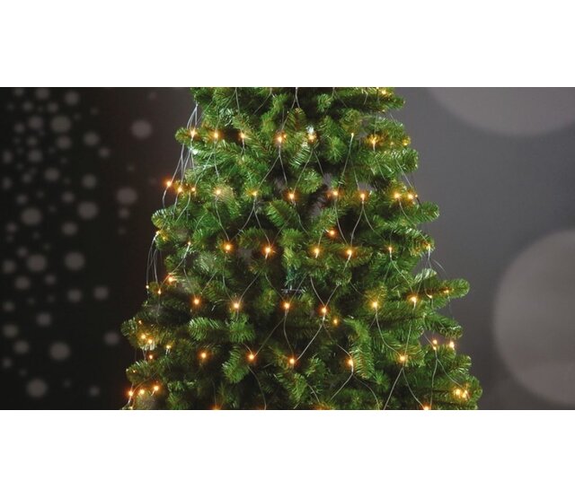 10 Meter LED Lichternetz Weihnachtsbeleuchtung – Extra Warmweiß (800 LEDs, 24V, 72W, IP44) – Für Innen- und Außenbeleuchtung, BASIC Serie