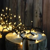 12m LED Cluster-Weihnachtsbeleuchtung, extra warmweiß (2700K), 400 LEDs, 40W, IP44, BASIC-Serie – Perfekt für Innen- und Außendekoration, energiesparend, einfach zu installieren