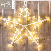 80 cm Weihnachtsstern mit 320 warmweißen LEDs, Größe S – dekorativer LED-Stern für innen und außen, energiesparend und langlebig