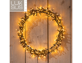 LED Weihnachtskranz Ring 48 cm mit 400 warmweißen LEDs – Größe S – Lieferung ab KW 45