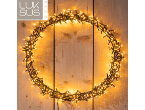 LED Weihnachtskranz Ring 68 cm mit 600 warmweißen LEDs – Größe L