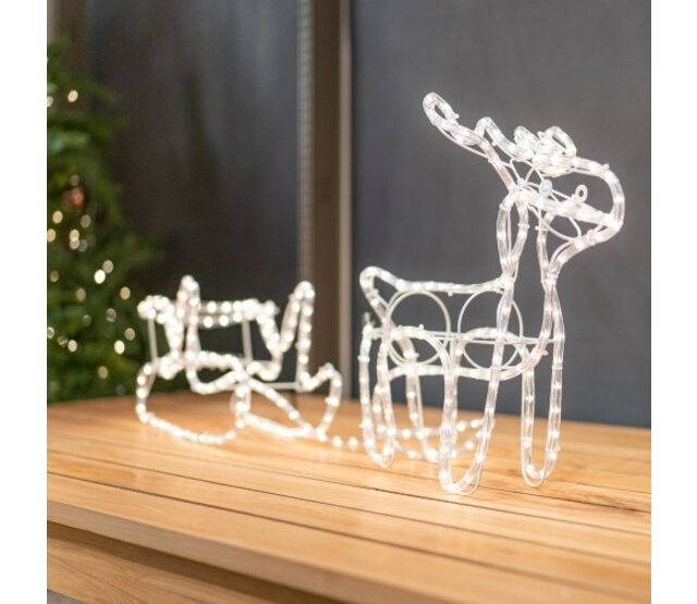 Arrenslee mit Rentier, 2-teiliges Set, 120 cm für den Außenbereich, 324 LED-Streifen, wetterfest, inkl. Montagematerial – Weihnachtsdeko mit energieeffizienter LED-Beleuchtung, ideal für Garten, Terrasse oder Hausfassade Arrenslee mit Rentier, 2-teiliges Set, 120 cm für den Außenbereich, 324 LED-Streifen, wetterfest, inkl. Montagematerial – Weihnachtsdeko mit energieeffizienter LED-Beleuchtung, ideal für Garten, Terrasse oder Hausfassade