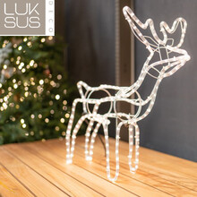 LED Rentier Lichtschlauch 216 LEDs 60 cm IP44 Weihnachtsdeko Außen LUKSUS