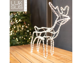 LED Rentier Lichtschlauch 216 LEDs 60 cm IP44 Weihnachtsdeko Außen LUKSUS