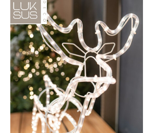 LED Streifen für Rentierdekoration – 216 LEDs, 60 cm, LUKSUS-M, energieeffizient, wetterfest, warmweiß/kaltweiß, 12V, ideal für Weihnachtsdekoration, Innen- und Außenbereich LED Streifen für Rentierdekoration – 216 LEDs, 60 cm, LUKSUS-M, energieeffizient, wetterfest, warmweiß/kaltweiß, 12V, ideal für Weihnachtsdekoration, Innen- und Außenbereich