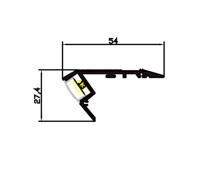 LED Treppenprofil 1,2 Meter mit Abdeckung 41,5 mm x 20,6 mm - D11 | Aluminium LED-Streifenprofil für sichere Beleuchtung | Ideal für Treppenstufen und Innenbeleuchtung | Hochwertige LED-Einbaulösung LED Treppenprofil 1,2 Meter mit Abdeckung 41,5 mm x 20,6 mm - D11 | Aluminium LED-Streifenprofil für sichere Beleuchtung | Ideal für Treppenstufen und Innenbeleuchtung | Hochwertige LED-Einbaulösung