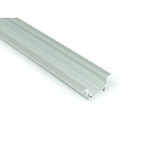 Diagonal Aluminium LED Profil 1m für LED Streifen mit opaler Klickabdeckung 30x12,7mm C22ALU