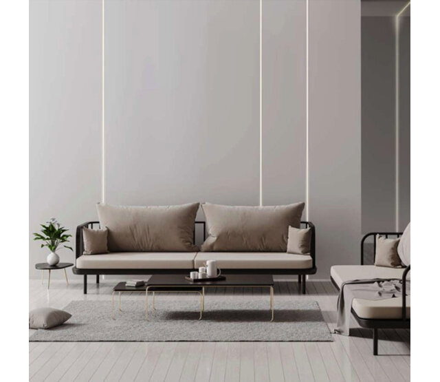 LED Trockenbauprofil Trimless10ALU – 50,4 × 14,7 mm, 2 m, mit opaler Klick-Abdeckung | Trimless-Optik für schmale LED Streifen bis 10 mm