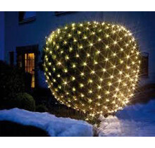 Buxus-Kugel LED-Weihnachtsbeleuchtung mit 100 warmweißen LEDs, 2,5 m Länge, IP44 wasserfest, 24V Niedervolt, energiesparend, ideal für Garten, Terrasse und Dekoration