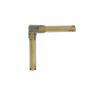90° Transparenter Eckverbinder für 3000K warmweiße COB LED Streifen – IP20, geeignet für 90-Grad-Installation in Innenräumen