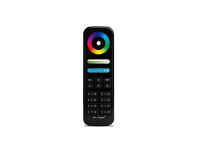 Schwarze LED-Streifen-Fernbedienung + Wandhalter – kompatibel mit allen LEDs – 8 Zonen – FUT089-B